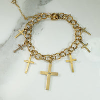 All the Crosses Charm Bracelet by AI