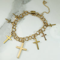 All the Crosses Charm Bracelet by AI