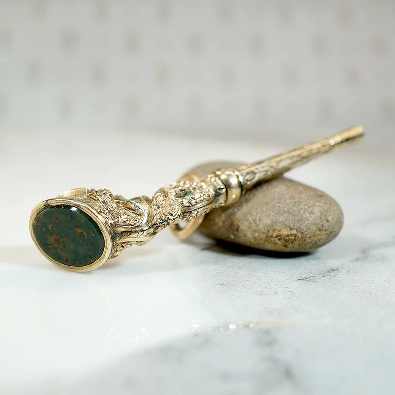 Chivalric Snakes & Armor Antique Watch Key