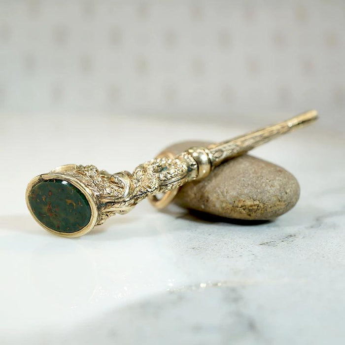 Chivalric Snakes & Armor Antique Watch Key