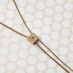 Short Gold Filled Slide Chain with Rose Cut Diamond