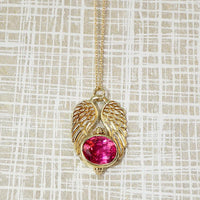 Striking Winged Rubellite Tourmaline Pendant