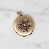 Gem Studded Starry Flower Locket