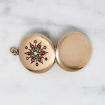 Gem Studded Starry Flower Locket