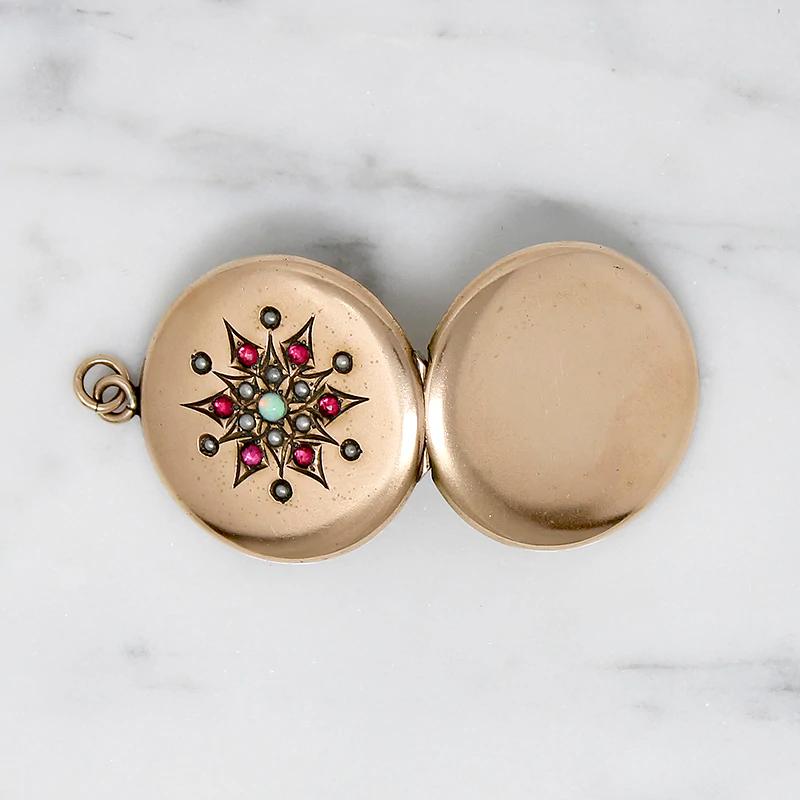 Gem Studded Starry Flower Locket