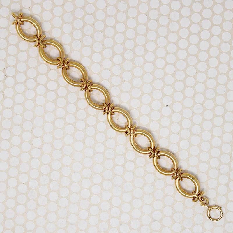 Stylized X & O Gold Filled Link Bracelet