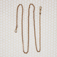 Rosy Gold Filled Engraved Link Chain with Double Hooks