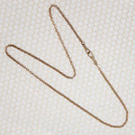 Rosy Gold Filled Engraved Link Chain with Double Hooks