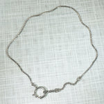 Vintage Slinky Silver Watch Chain with Big Bolt