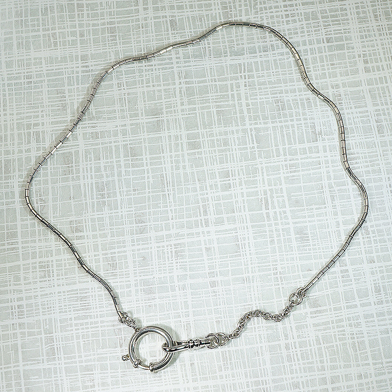 Vintage Slinky Silver Watch Chain with Big Bolt