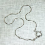 Vintage Slinky Silver Watch Chain with Big Bolt