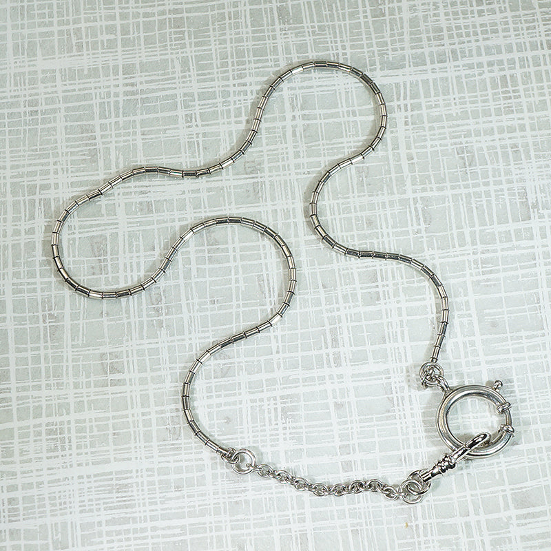 Vintage Slinky Silver Watch Chain with Big Bolt
