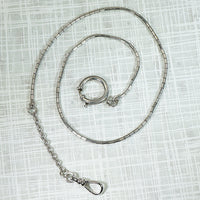 Vintage Slinky Silver Watch Chain with Big Bolt