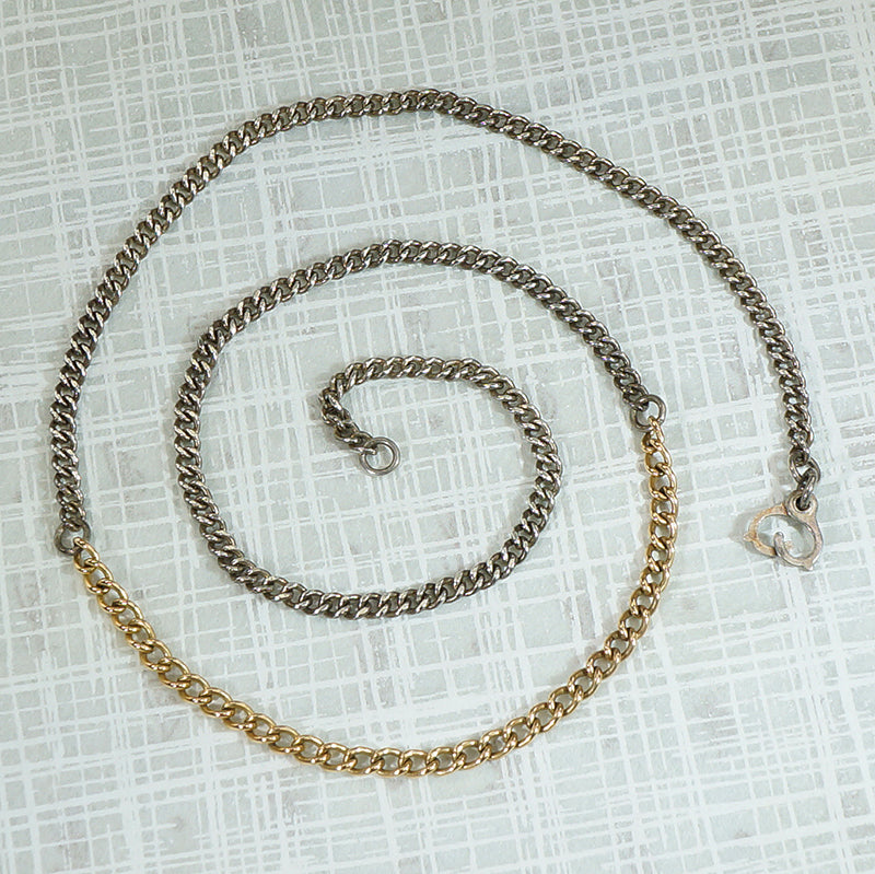 Perfect Sterling & Gold Curb Married Chain by Ancient Influences