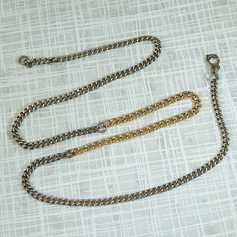 Perfect Sterling & Gold Curb Married Chain by Ancient Influences