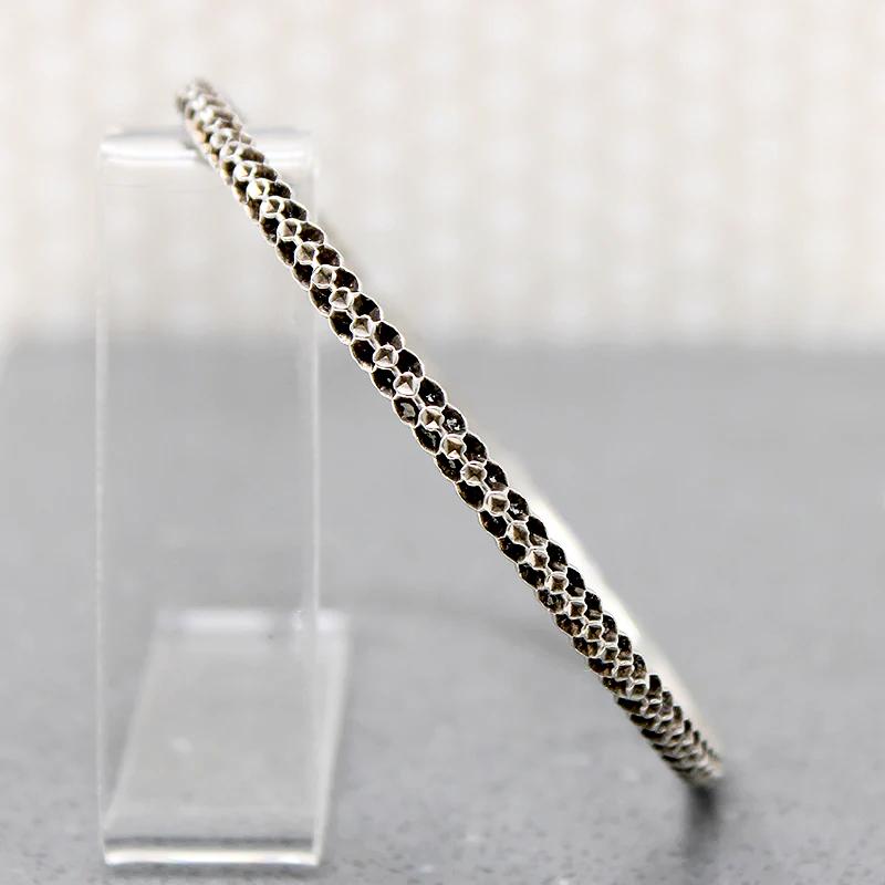 Vintage Sterling Honeycomb Bangle Bracelet