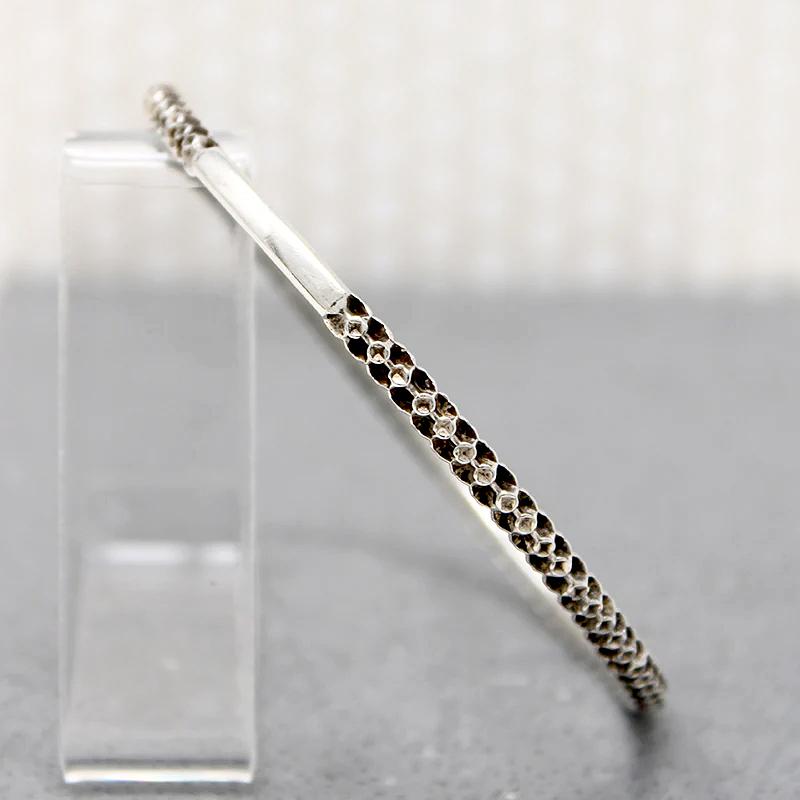 Vintage Sterling Honeycomb Bangle Bracelet