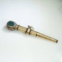 Triple Agate Georgian Watch Key Pendant