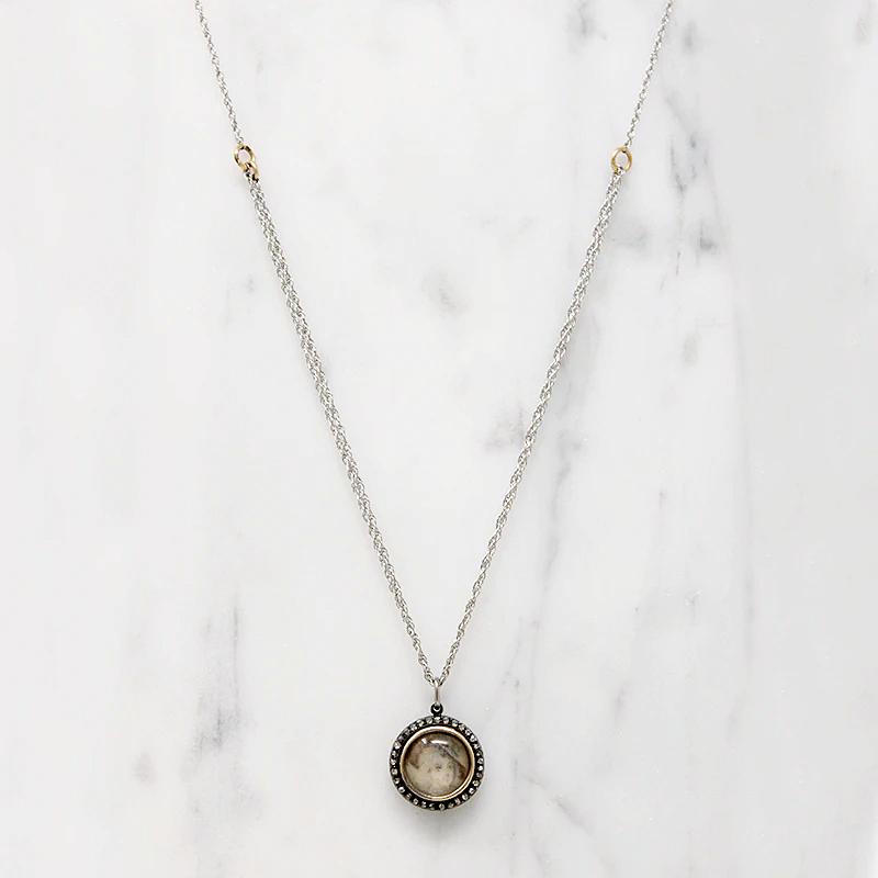 Miniature Portrait in Rose Cut Diamond Frame by Ancient Influences