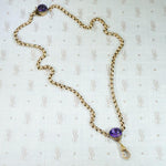 Cut Back Collet Set Amethyst Necklace by Ancient Influences