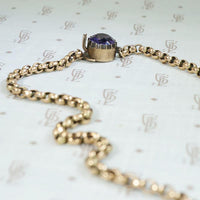 Cut Back Collet Set Amethyst Necklace by Ancient Influences