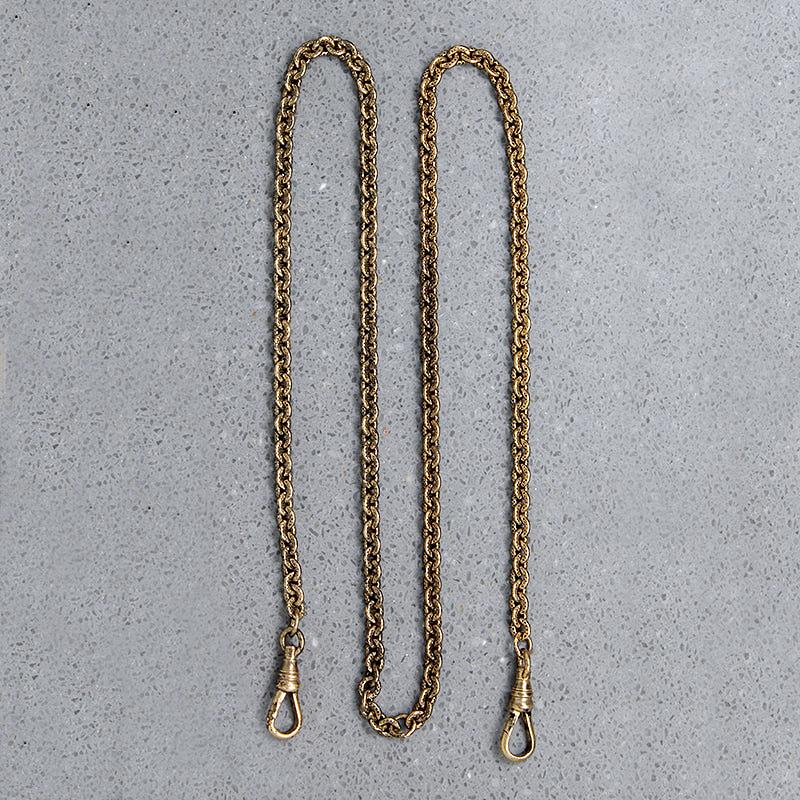 Antiqued & Engraved Double Hook Gold Filled Chain by AI