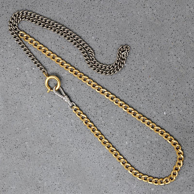 Versatile Chrome & Gold Plated Married Curb Chain from AI