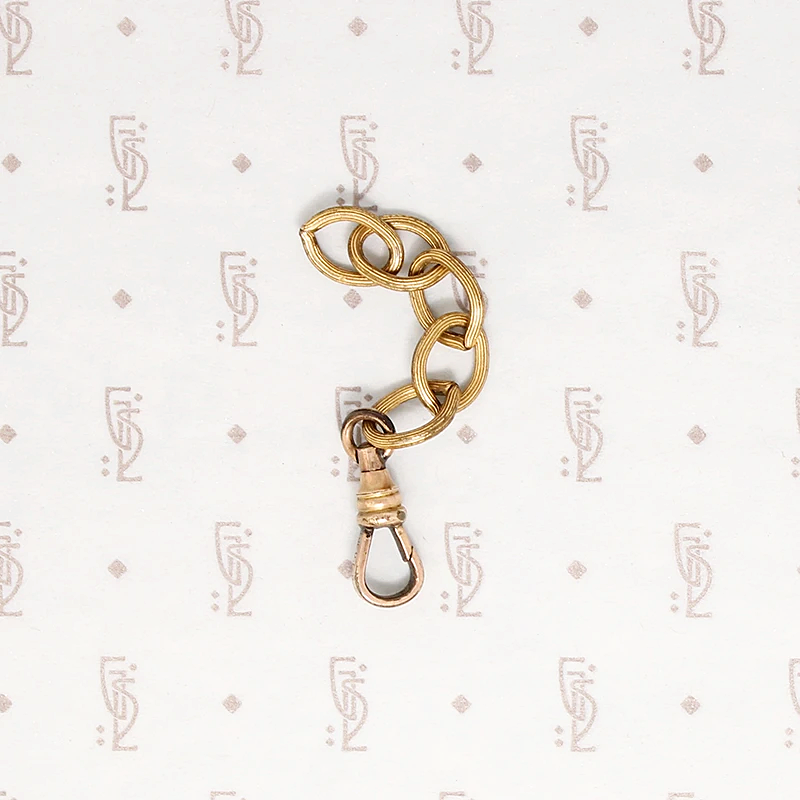 Charm Holder with Ribbed Links & Swivel Hook