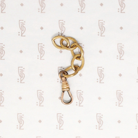 Charm Holder with Ribbed Links & Swivel Hook