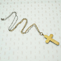 Rose Covered Cross Necklace