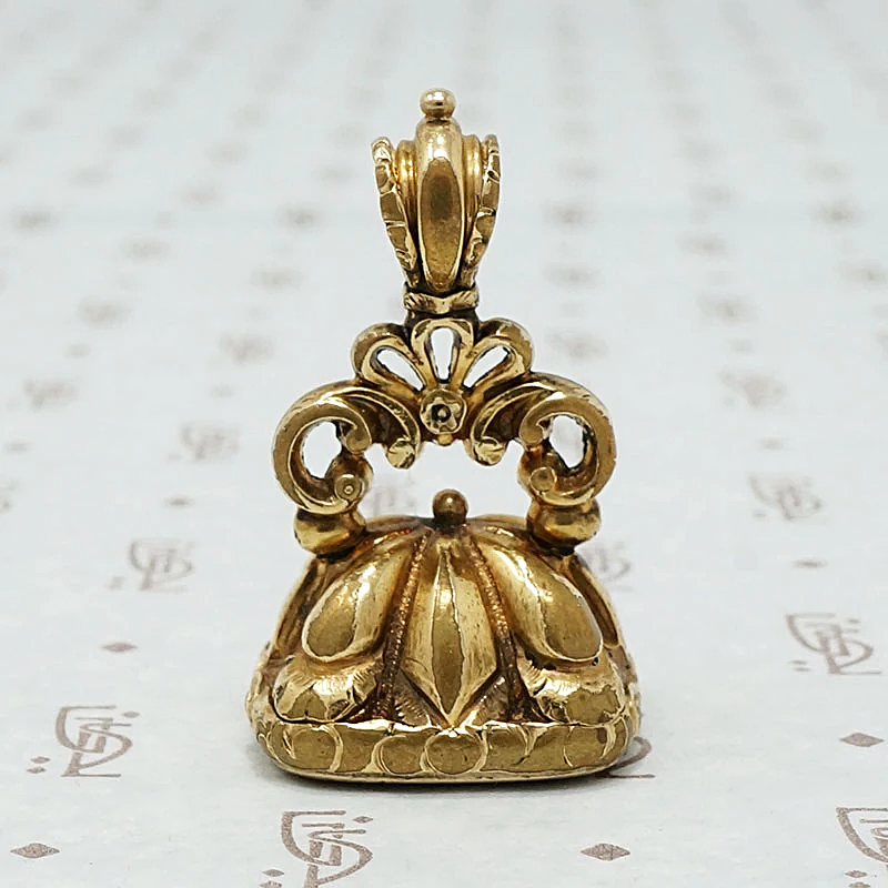 Pretty Victorian Fob in the French style set with a Carnelian