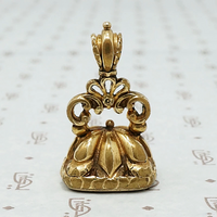 Pretty Victorian Fob in the French style set with a Carnelian