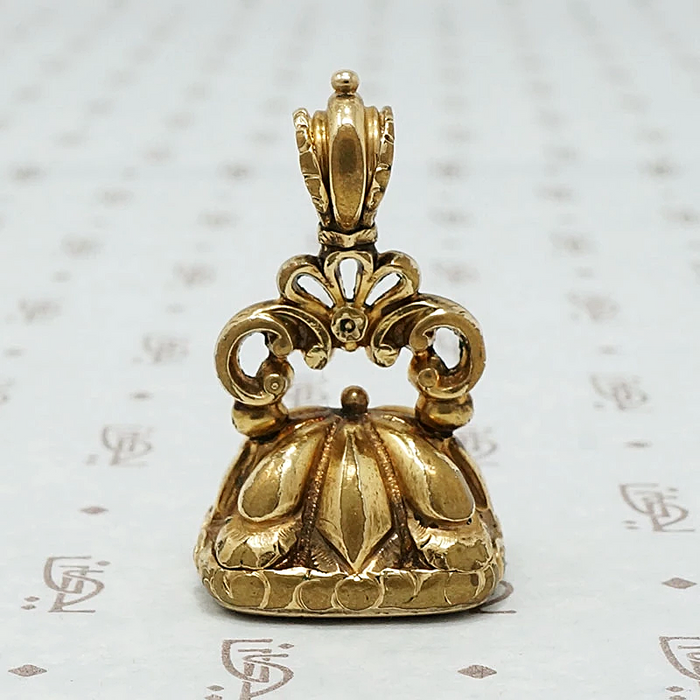 Pretty Victorian Fob in the French style set with a Carnelian