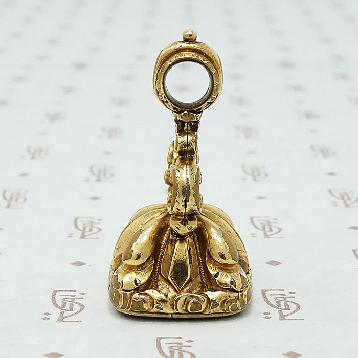 Pretty Victorian Fob in the French style set with a Carnelian