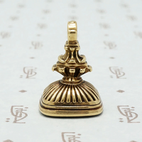 Gold Victorian Carved Carnelian Seal Fob in Neoclassical Style
