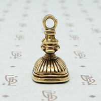 Gold Victorian Carved Carnelian Seal Fob in Neoclassical Style