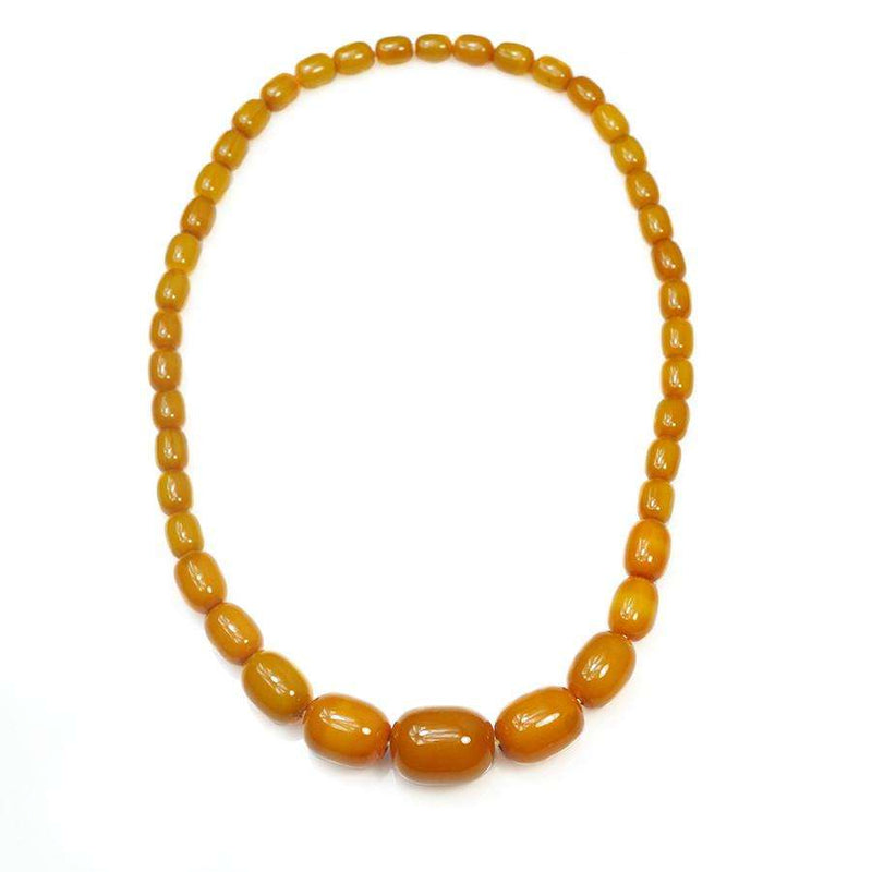 1920's Butterscotch Amber bead Necklace