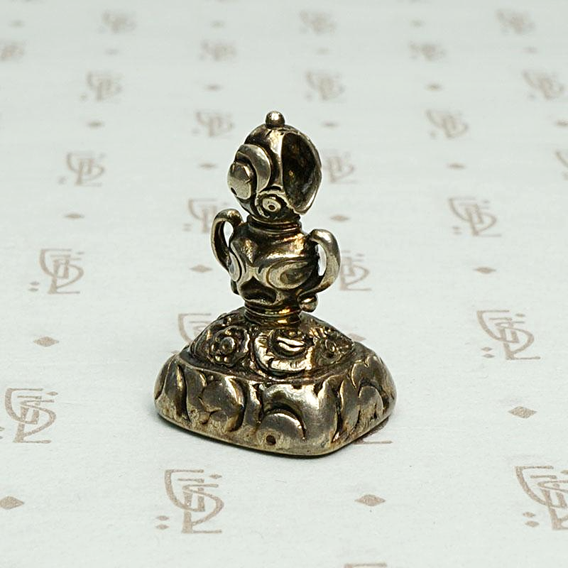 Urn Shaped 19th Century Fob with Rose Detail