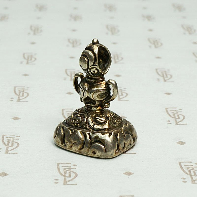 Urn Shaped 19th Century Fob with Rose Detail