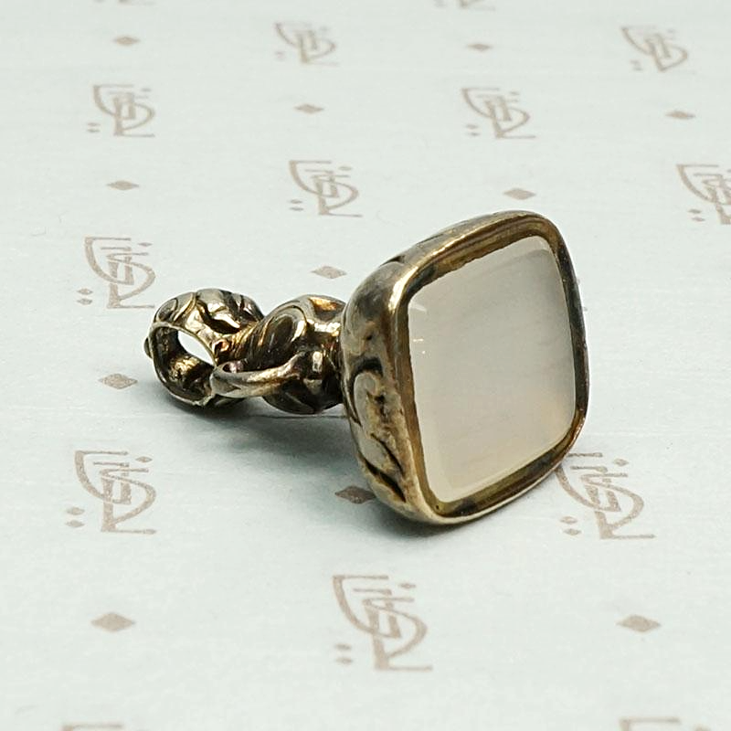 Urn Shaped 19th Century Fob with Rose Detail, bottom view.