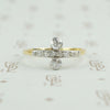 platinum and 18k diamond ring