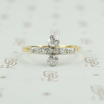platinum and 18k diamond ring