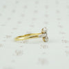 side view plat and 18k diamond ring