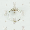 1930's White Gold Filigree and Flower Ring