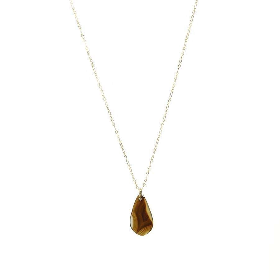1920's Agate Pendant in Earthy Colors