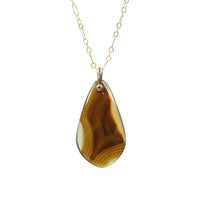 1920's Agate Pendant in Earthy Colors