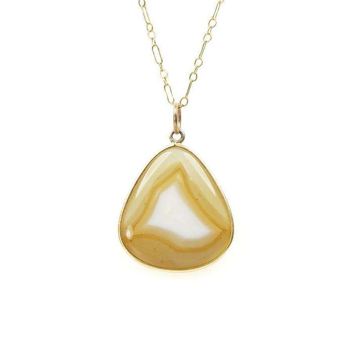 Antique Agate Pendant in Rosey gold