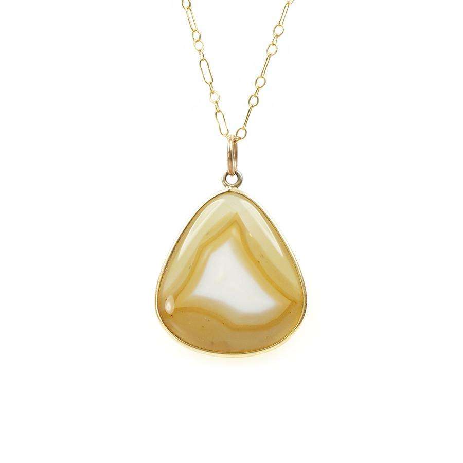 Antique Agate Pendant in Rosey gold