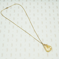 Creamy Orange and Gold Agate Pendant