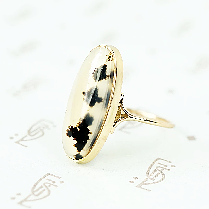 agate and recycled gold conversion ring